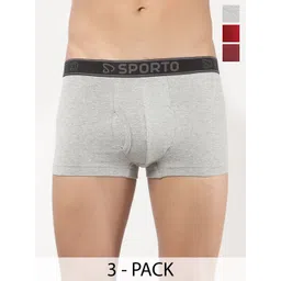 Sporto by Macho Men Pack Of 3 Trunks Sprto_M1022-G(1)-M(1)-R(1)-L-G_M_R-picture-32