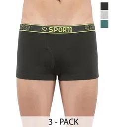 Sporto by Macho Men Pack Of 3 Trunks Sprto_M1022-G(1)-Olv(1)-Prt(-picture-41