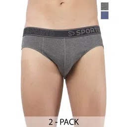 Sporto by Macho Pack Of 2 Combed Cotton Mid Rise Basic Briefs-picture-29