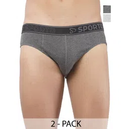 Sporto by Macho Pack Of 2 Cotton Mid-Rise Basic Briefs-picture-19