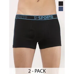 Sporto by Macho Pack Of 2 Men Mid Rise Short Trunks-picture-31