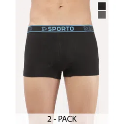 Sporto by Macho Pack Of 2 Super Combed Cotton Low -Rise Trunks-picture-42