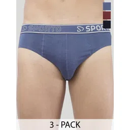 Sporto by Macho Pack Of 3 Basic Briefs Sporto_M1010-Dnm(1)-M(1)-N(1)-S-picture-10