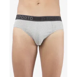 Sporto by Macho Pack Of 3 Cotton Mid-Rise Basic Briefs image 2
