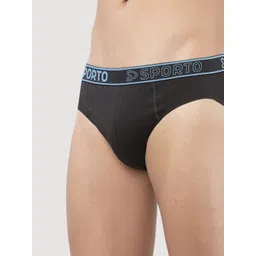 Sporto by Macho Pack Of 3 Cotton Mid-Rise Basic Briefs image 4