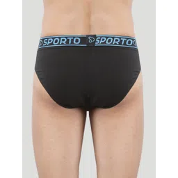Sporto by Macho Pack Of 3 Cotton Mid-Rise Basic Briefs image 5