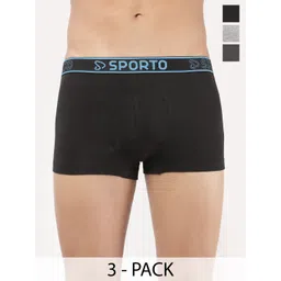 Sporto by Macho Pack Of 3 Men Outer Elastic Trunks Sprto_M1022-B(1)-CH(1)-G(1)-L-B_CH_G-picture-16