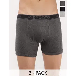 Sporto by Macho Pack Of 3 Mid-Rise Trunks-picture-30