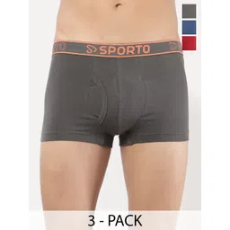Sporto by Macho Pack Of 3Outer Elastic Trunks Sprto_M1022-CH(1)-Dnm(1)-R(1)-S-picture-39