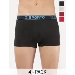 Sporto by Macho Pack Of 4 Combed Cotton Trunks-picture-30