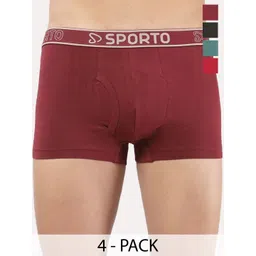 Sporto by Macho Pack Of 4 Combed Cotton Trunks-picture-22