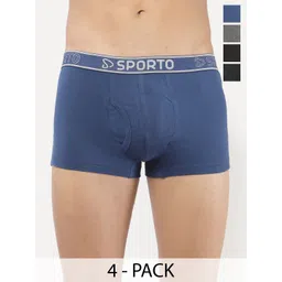 Sporto by Macho Pack Of 4 Combed Cotton Trunks image 1