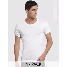 Sporto by Macho Pack Of 4 Cotton Basic Innerwear Vests-picture-22