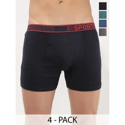 Sporto by Macho Pack Of 4 Mid-Rise Long Trunks-picture-21