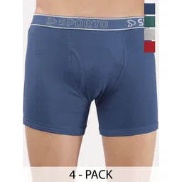 Sporto by Macho Pack Of 4 Mid Rise Trunks-picture-29