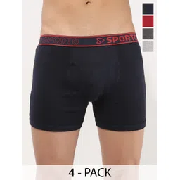 Sporto by Macho Pack Of 4 Mid-Rise Trunks-picture-31