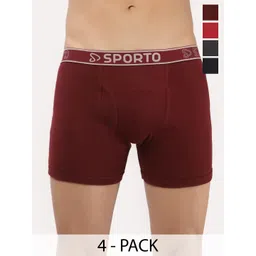 Sporto by Macho Pack Of 4 Mid-Rise Trunks-picture-27