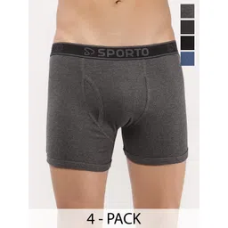 Sporto by Macho Pack Of 4 Mid-Rise Trunks-picture-17