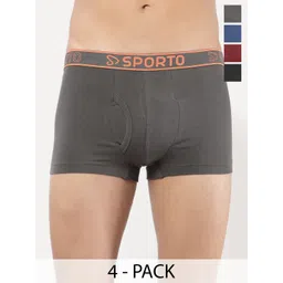 Sporto by Macho Pack Of 4 Mid Rise Trunks-picture-10