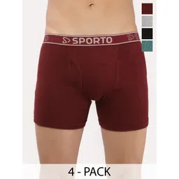 Sporto by Macho Pack Of 4 Mid-Rise Trunks-picture-26