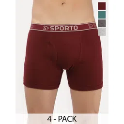 Sporto by Macho Pack Of 4 Mid-Rise Trunks-picture-15