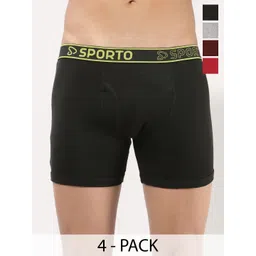 Sporto by Macho Pack Of 4 Mid-Rise Trunks-picture-20