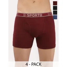 Sporto by Macho Pack Of 4 Mid-Rise Trunks-picture-24
