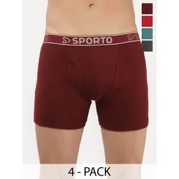 Sporto by Macho Pack Of 4 Mid-Rise Trunks-picture-27