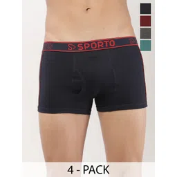 Sporto by Macho Pack Of 4 Mid-Rise Trunks-picture-14