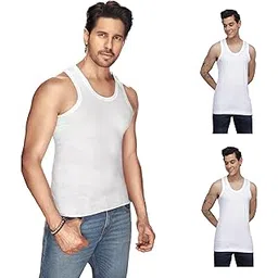 sporto Macho Men's Cotton Solid Vest Pack of 3-picture-37
