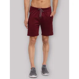 SPORTO Men Burgundy Regular Fit Solid Sports Shorts-picture-15