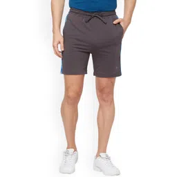 SPORTO Men Charcoal Mid-Rise Sports Shorts-picture-13