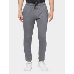 SPORTO Men Charcoal Solid Cotton Slim Fit Sports Track Pants-picture-32