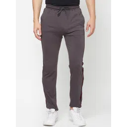 SPORTO Men Charcoal Solid Cotton Track Pants-picture-34