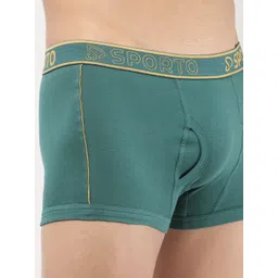 SPORTO Men Pack Of 2 Navy Blue & Blue Solid Trunk image 2