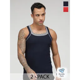 SPORTO Men Pack Of 2 Pure Cotton Gym Vests Vest888-picture-41