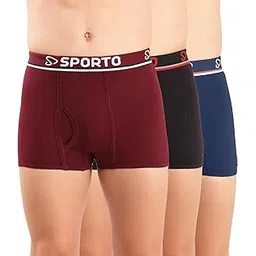 sporto Men's Cotton Assorted Plain/Solid Outer Elastic Mini Trunks (#Plain-Mini-Trunk)-picture-28