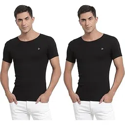 sporto Men's Cotton Round Neck Half Sleeve Vest - Pack of 2 (Undershirt)-picture-13
