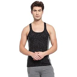 sporto Men's MultipurposePure Cotton Gym Vest with Side Contract Panel-picture-29