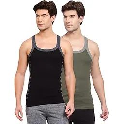 sporto Men's Round Neck Solid Vest, Premium Super Soft Cotton, Ultra Light (Combo Pack)-picture-47
