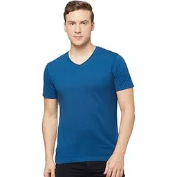 sporto Men's Super-Soft Combed Cotton Solid (Ocean Wave) T-Shirt | Modern Slim Fit | Round-Neck with Short-Sleeves-picture-29