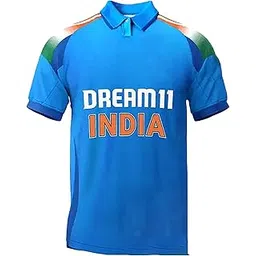 Sports Boys Official New Cricket Virat 18 India ODI Jersey Collar Neck T-Shirt 2025(Kid's, Boy's& Men)-picture-13
