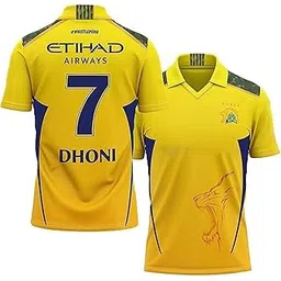Sports New Official Cricket CSK Dhoni 7 Jerseys 2024/2025 (Kid's, Boy's & Men's)-picture-19