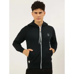 Sports52 wear Men Black Solid Lightweight Hooded Training Jacket-picture-32
