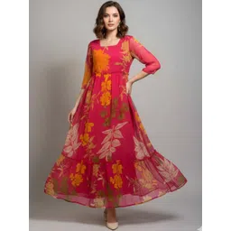 SPOTIBUG Floral Print A-Line Maxi Dress-picture-30