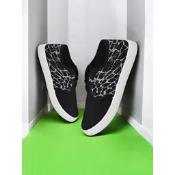 Spotwalk Men Canvas Printed Lace Ups Sneakers-picture-38