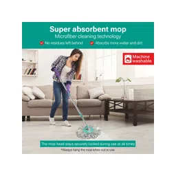 SPOTZERO by MILTON Ace Spin Mop Aqua Green image 4