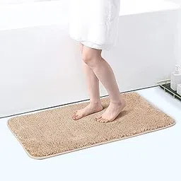 Spread Spain® Microfiber Anti Skid & Super Absorbent Ultra Soft Bathmat and Shaggy Floor Mats, Non-Slip, Rug for Home, Kitchen and Bathroom, 40x60 cm (Beige)-picture-12