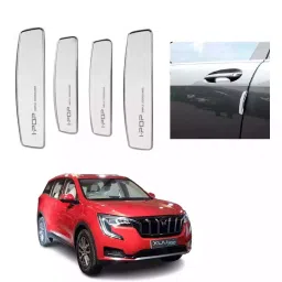 SPREADX Plastic Car Stylish I-pop White Colour Elegant Door Guard Protection Universal Type  Suitable for Mahindra XUV-700 (Set of 4 Pcs)-picture-23