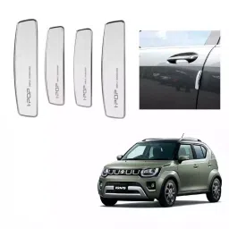 SPREADX Plastic Car Stylish I-Pop White Colour Elegant Door Guard Protection Universal Type Suitable for Maruti Suzuki Nexa Ignis Type-2 (Set of 4 Pcs)-picture-12